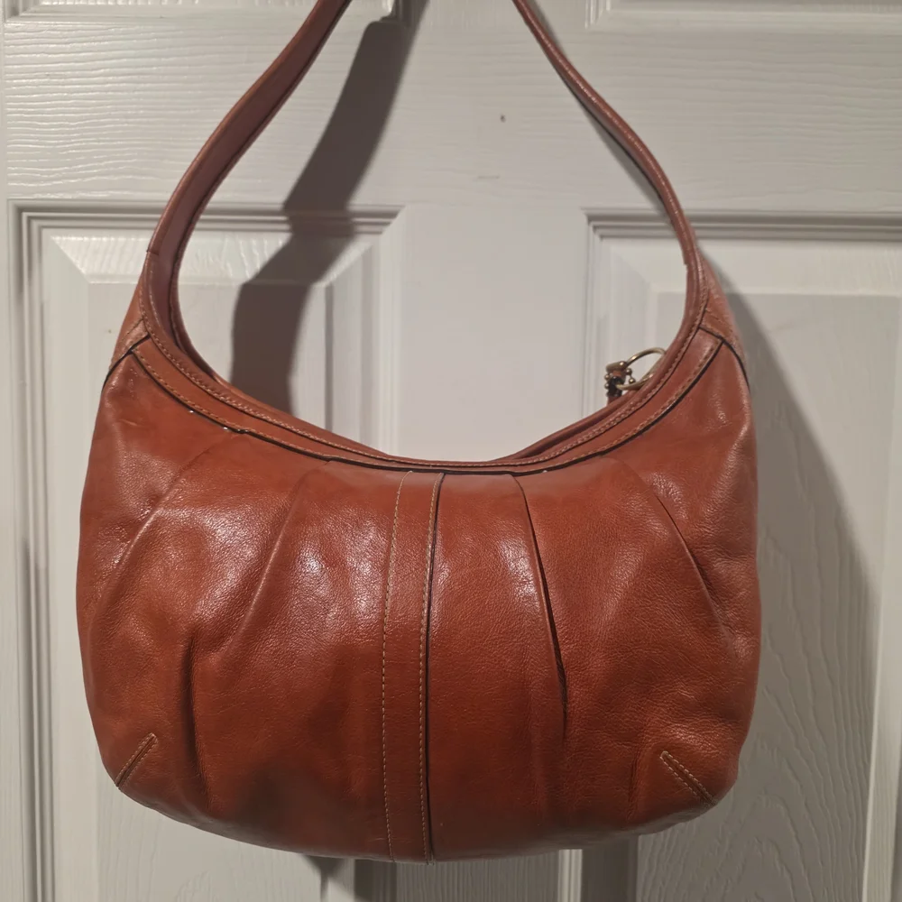 Coach Ergo Pleated Hobo Bag, style number 12235 In Burnt Orange. - Picture 2 of 11